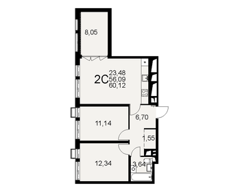 66,7 м², 3-комнатная квартира 10 500 000 ₽ - изображение 47