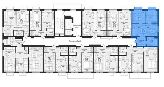 Квартира 56,6 м², 2-комнатная - изображение 2