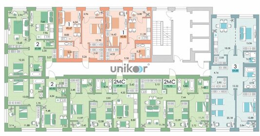 Квартира 60,9 м², 3-комнатная - изображение 1