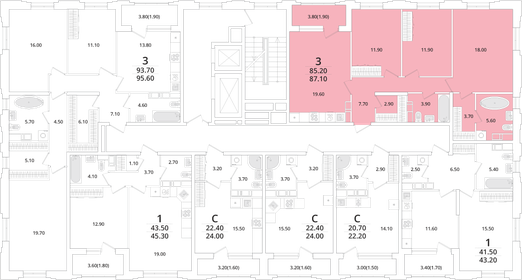 Квартира 87,1 м², 3-комнатная - изображение 2