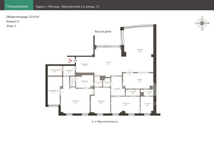 Квартира 251 м², 4-комнатная - изображение 2