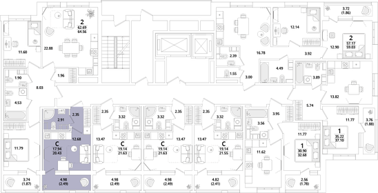 22,7 м², квартира-студия 7 350 000 ₽ - изображение 115