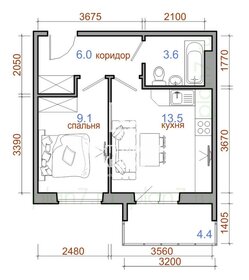33,6 м², 1-комнатная квартира 5 100 000 ₽ - изображение 36