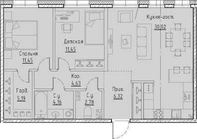 97,2 м², 2-комнатная квартира 18 750 000 ₽ - изображение 51