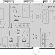 Квартира 76 м², 2-комнатная - изображение 4