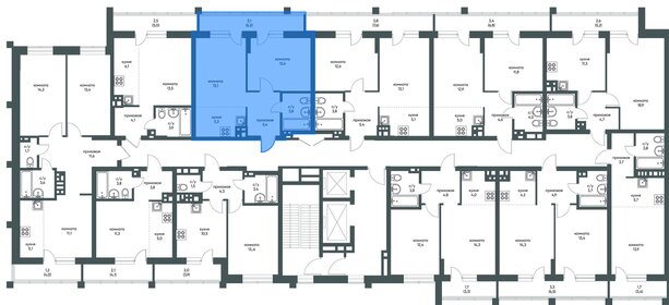 41,3 м², 1-комнатная квартира 4 690 000 ₽ - изображение 39