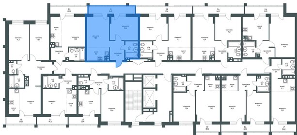 Квартира 43,3 м², 1-комнатная - изображение 2