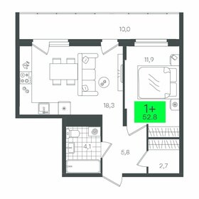 52,8 м², 1-комнатная квартира 7 000 000 ₽ - изображение 6