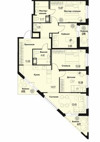 Квартира 102,2 м², 4-комнатная - изображение 1