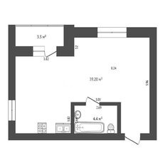 Квартира 39,2 м², 1-комнатная - изображение 2