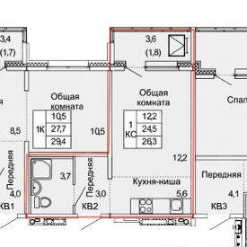 26,2 м², квартира-студия 5 109 000 ₽ - изображение 60