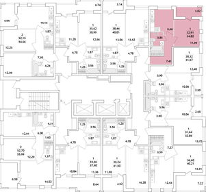 42,4 м², 1-комнатная квартира 5 950 000 ₽ - изображение 51