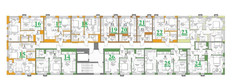 53,9 м², 2-комнатная квартира 5 393 000 ₽ - изображение 16