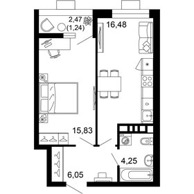 43,9 м², 1-комнатная квартира 9 309 355 ₽ - изображение 19