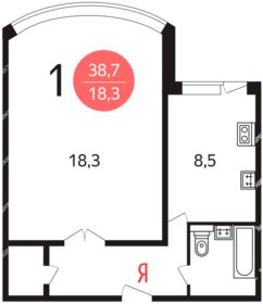 37,7 м², 1-комнатная квартира 9 700 000 ₽ - изображение 61