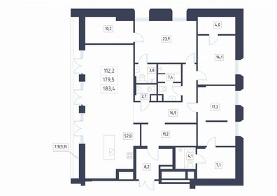 232,4 м², 4-комнатная квартира 45 000 000 ₽ - изображение 58