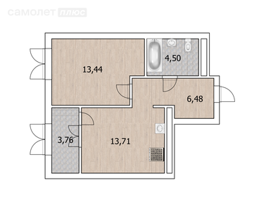 Квартира 40 м², 1-комнатная - изображение 1