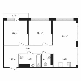 Квартира 64,4 м², 2-комнатная - изображение 1