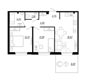 56,6 м², 2-комнатная квартира 8 473 020 ₽ - изображение 17