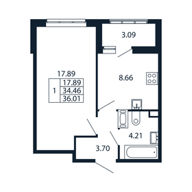 Квартира 34 м², 1-комнатная - изображение 5