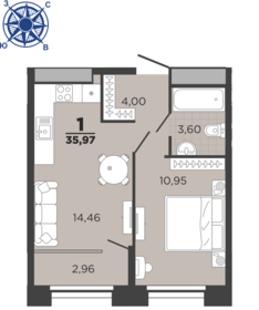 53 м², 1-комнатная квартира 4 699 989 ₽ - изображение 55