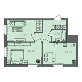 62,4 м², 4-комнатная квартира 5 200 000 ₽ - изображение 68