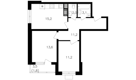 59,3 м², 2-комнатная квартира 24 016 500 ₽ - изображение 28