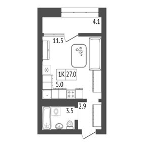 29,7 м², квартира-студия 3 850 000 ₽ - изображение 41