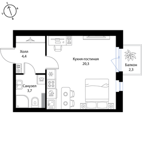 29,1 м², квартира-студия 5 179 800 ₽ - изображение 25