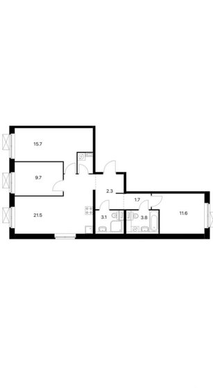 74,6 м², 3-комнатная квартира 29 000 000 ₽ - изображение 1