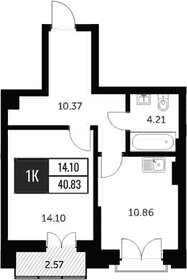 Квартира 40,8 м², 1-комнатная - изображение 1