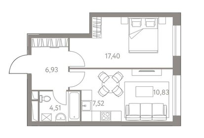 41,9 м², 1-комнатная квартира 16 600 000 ₽ - изображение 31