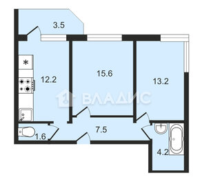 Квартира 54,3 м², 2-комнатная - изображение 1