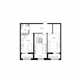 Квартира 66,9 м², 2-комнатная - изображение 1