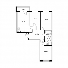 80,2 м², 3-комнатная квартира 12 034 500 ₽ - изображение 72