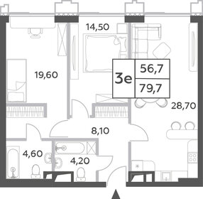 79,7 м², 3-комнатная квартира 32 915 812 ₽ - изображение 57