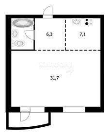 Квартира 49,3 м², 1-комнатная - изображение 1