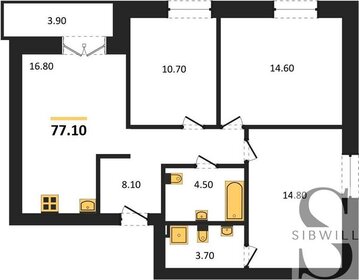 77,1 м², 3-комнатная квартира 8 000 000 ₽ - изображение 15