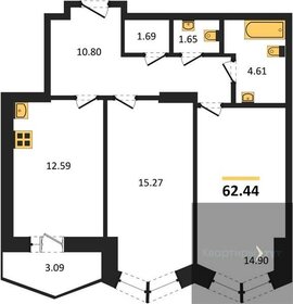 59,4 м², 2-комнатная квартира 8 382 000 ₽ - изображение 84