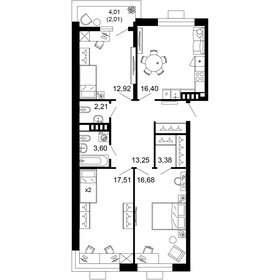 88 м², 3-комнатная квартира 17 504 040 ₽ - изображение 12