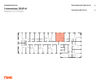 36,4 м², 1-комнатная квартира 8 400 000 ₽ - изображение 2