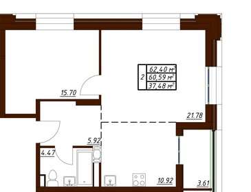 69,7 м², 2-комнатная квартира 9 500 000 ₽ - изображение 112