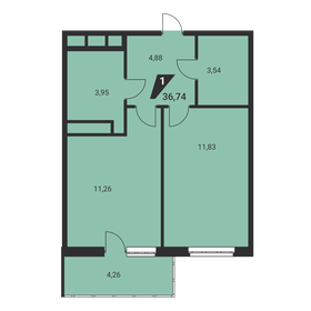 41,4 м², 2-комнатная квартира 5 150 000 ₽ - изображение 141