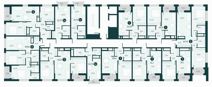 50,3 м², 2-комнатная квартира 4 200 000 ₽ - изображение 62