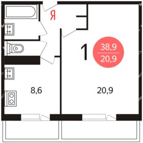 Квартира 38,9 м², 1-комнатная - изображение 5