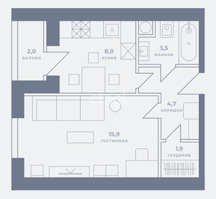 30,6 м², 1-комнатная квартира 3 399 000 ₽ - изображение 53
