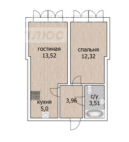 Квартира 38,3 м², 2-комнатная - изображение 1