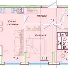 Квартира 56,3 м², 2-комнатная - изображение 2