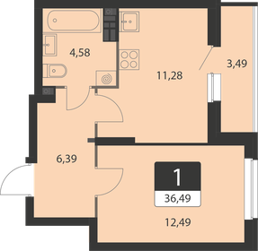 37,7 м², квартира-студия 4 800 000 ₽ - изображение 76