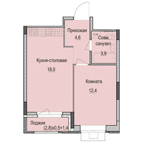 Квартира 40,3 м², 1-комнатная - изображение 1